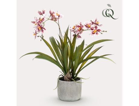 Planta Artificial Orquídea Bordéus 45Cm VERDE BOUTIQ