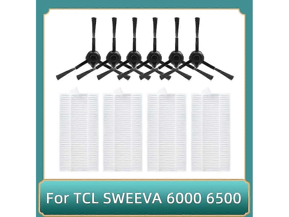 Para Aspirador De Pó Robô Tcl Sweeva 6000 6500, Escova De Rolo, Escova Lateral, Filtro Hepa, Peças De Reposição, Acessórios Slowmoose