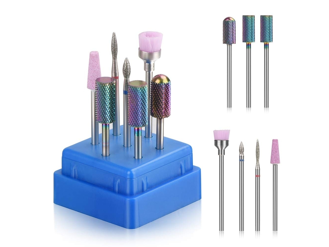 Conjunto De Pontas De Lixa De Unha Azul*