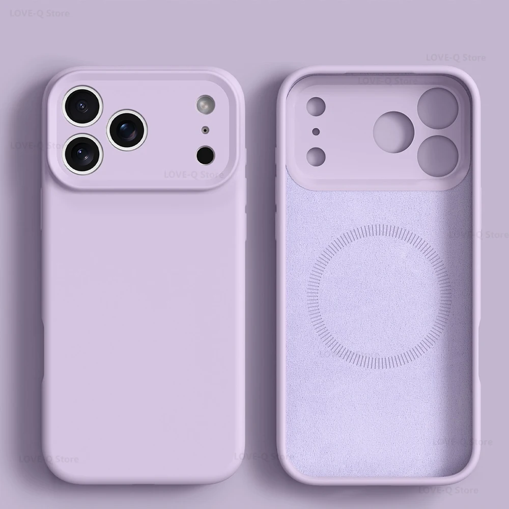 Capa Magnética De Silicone Líquido (roxa Para Iphone 16) Para Iphone.