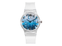 Relógio Eletrônico Feminino Casual Pulseira de Silicone Estilo Moderno 01