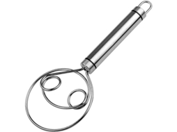 Batedor de aço inoxidável Rebe de 22 cm para misturar massa, utensílio essencial de cozinha e confeitaria