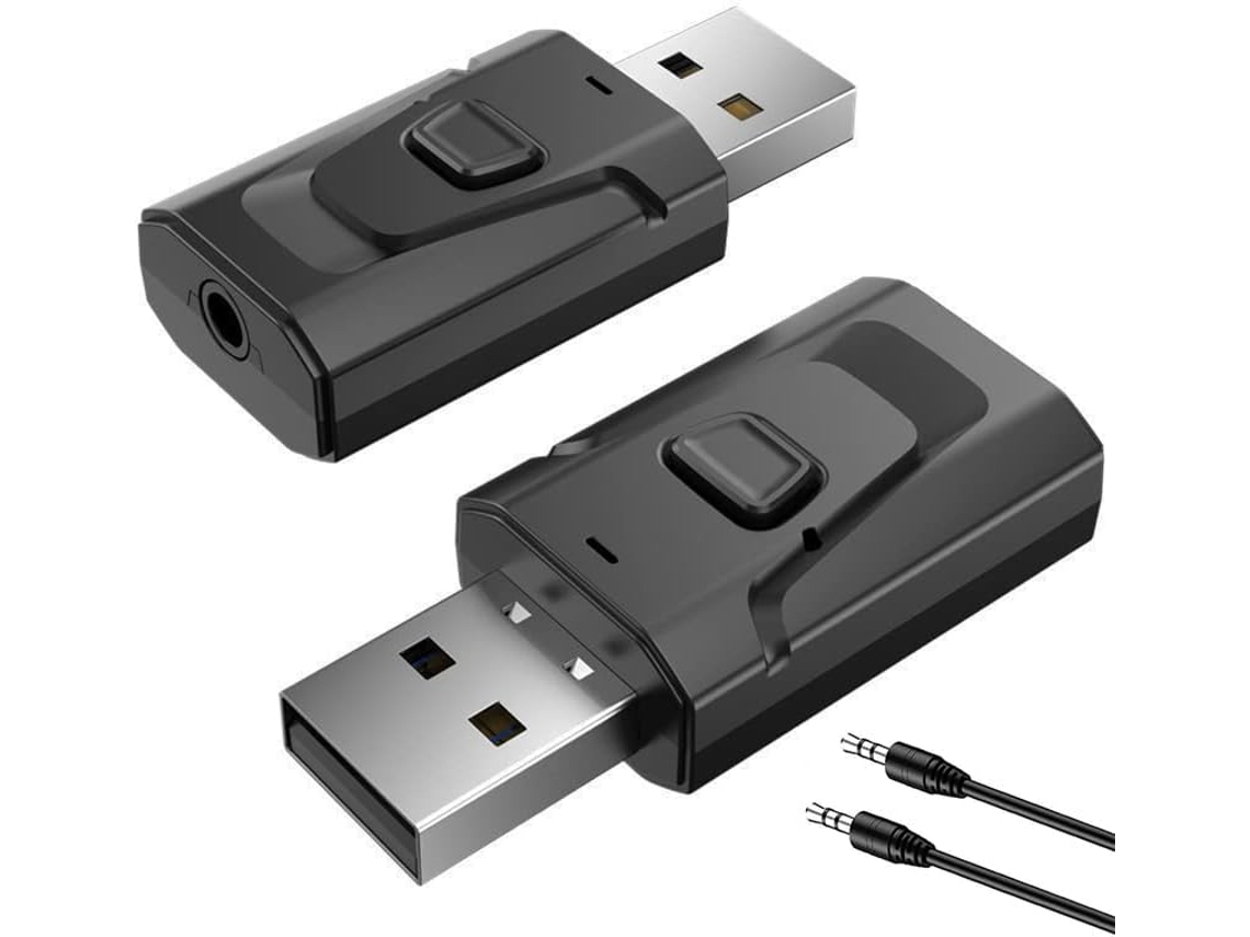 Adaptador Usb Bluetooth 5.0 4 Em 1 Transmissor De Áudio Sem Fio