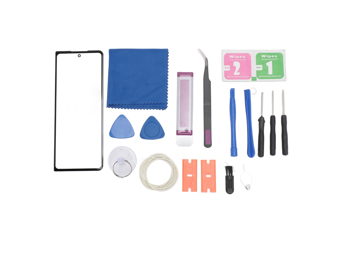 Kit de Reemplazo de Pantalla Frontal de Vidrio Templado para Galaxy Z Fold 5 5g F946 Con Herramientas