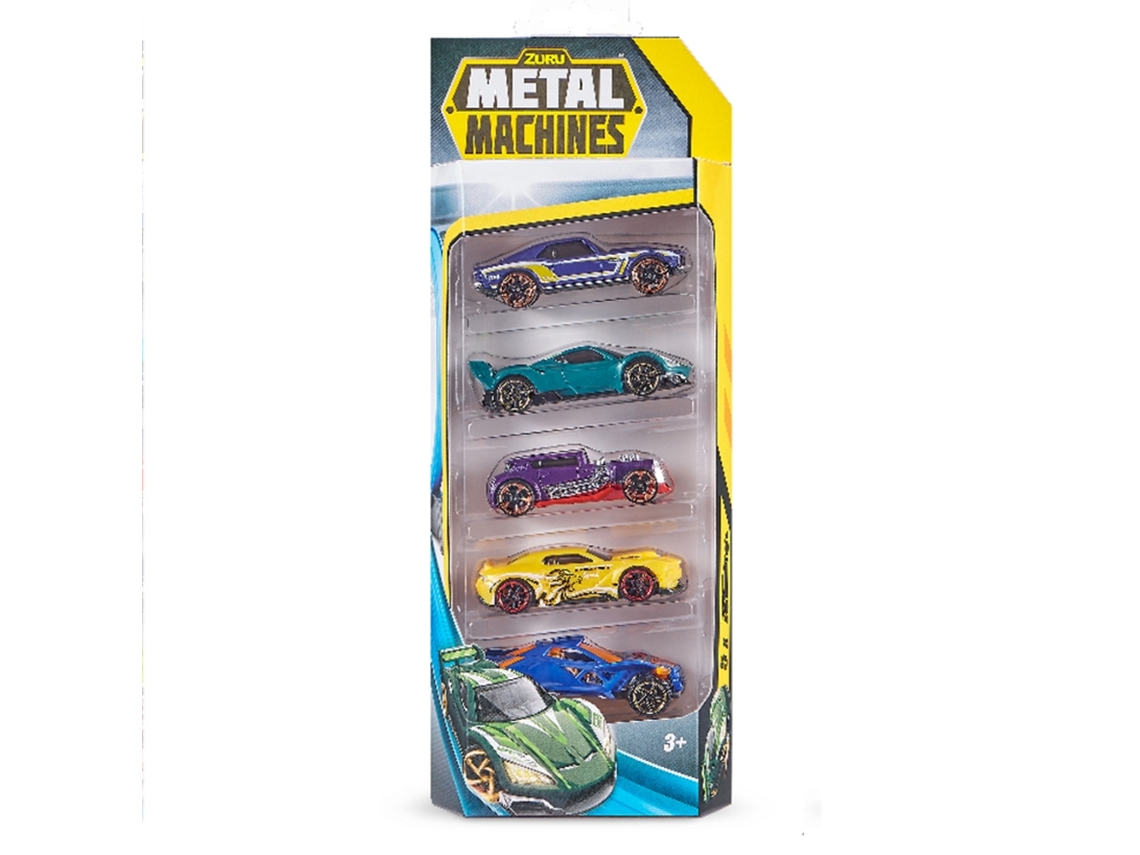 Metal Machines Pack 5 Veículos ZURU (Idade Mínima: 3 anos)