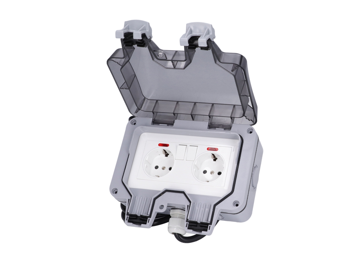 Tomada Externa Dupla Ip66 À Prova D'água 16a