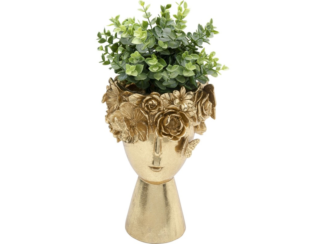 Vaso Flowercrown Dourada 20 cm