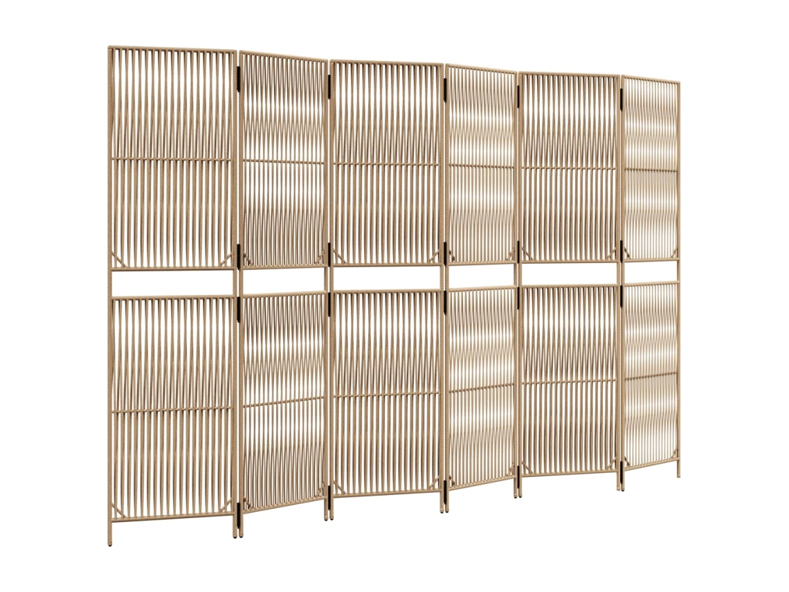 Room Divider, Room Dividers Vidaxl Bege Rattan / Vime (294 X 180 Cm)