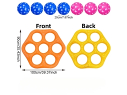 Jogo inflável da velha para piscina, grande, 7 peças, interativo, CZHHMART