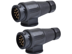 Conector à prova d'água de 13 pinos para Reboque de 12V, feito de nylon e cobre, fácil de usar.