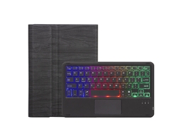 Lurelia Teclado Bluetooth Para Microsoft Surface Go Touchpad, Retroiluminação 3 Cores, Layout Pt Preto Grão De Árvore (layout Pt)