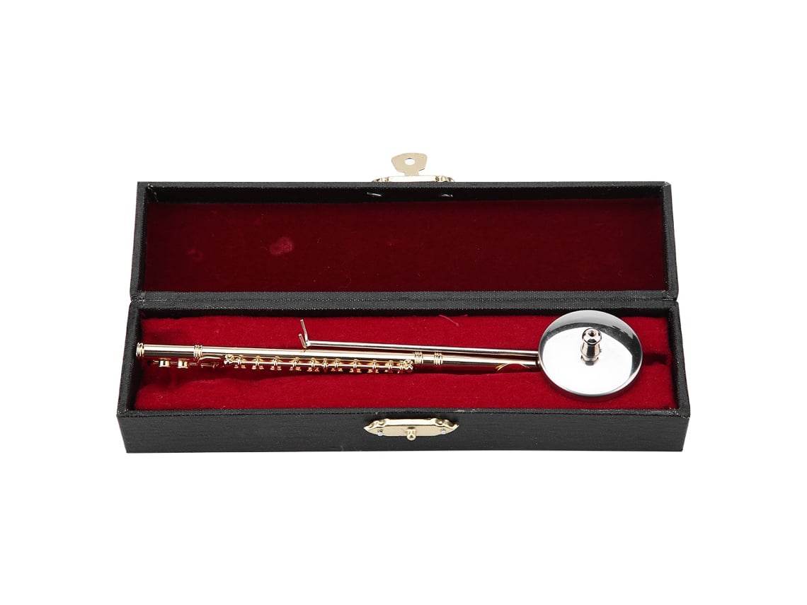 Flauta Miniatura Réplica Chaminé Ouro