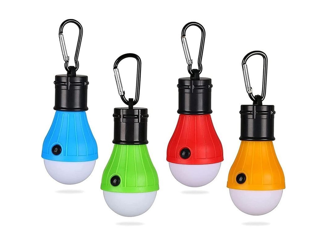Lanterna De Camping, 4 Lâmpadas Led Portáteis, Lanterna Led Com Bateria Para Camping