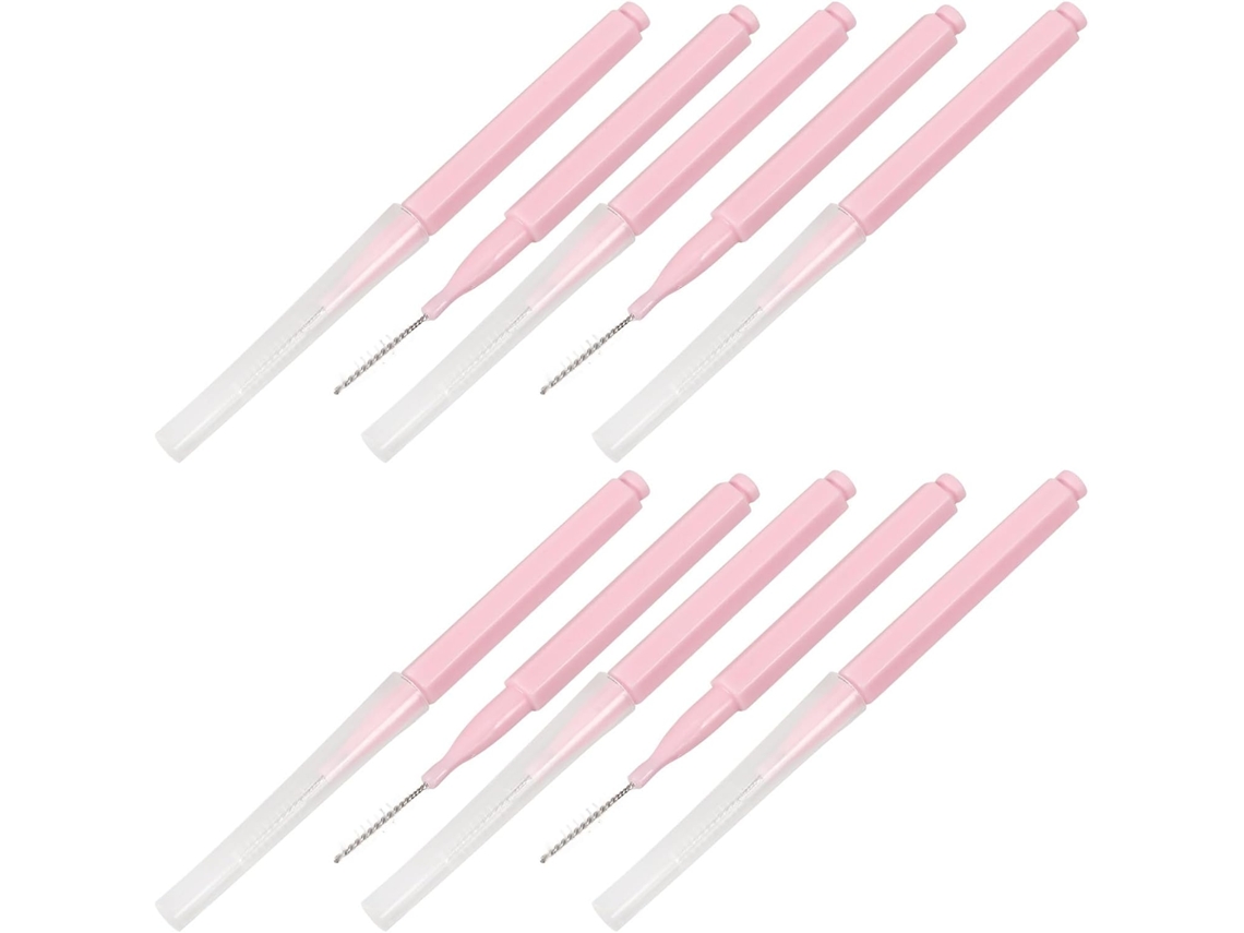 Escova Multifuncional De Plástico Shineofi Para Chuveiro, Em Nylon E Rosa, Pacote Com 10 Peças Para Limpeza De Orifícios
