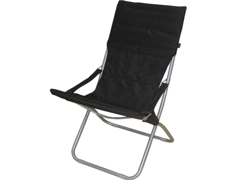 Cadeira  Habana Preto (Metal e Poliéster - 56x107x10 cm)