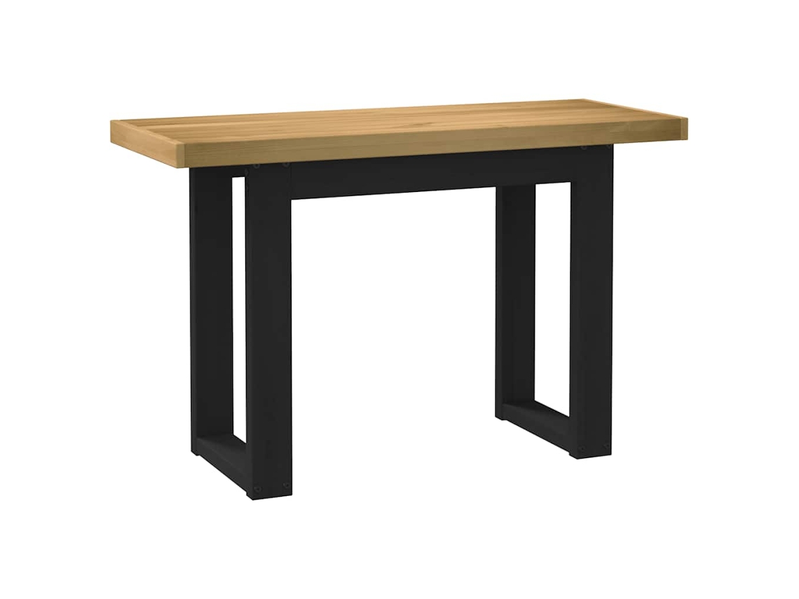 Vidaxl Secretária Noain Com Pernas Forma U 120x50x75 Cm Pinho Maciço
