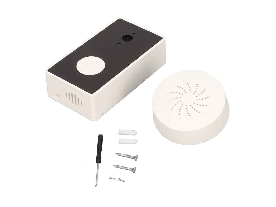 Lurelia Videoporteiro Inteligente, Hd, Wi-fi 2,4ghz, Visão Noturna, Sem Fios, Ângulo 80°, Branco