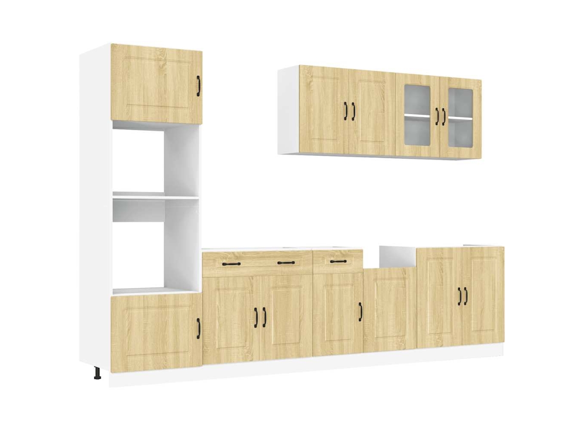 Conjunto 7 Armário de Cozinha Conjunto Kalmar VIDAXL Sonoma Carvalho