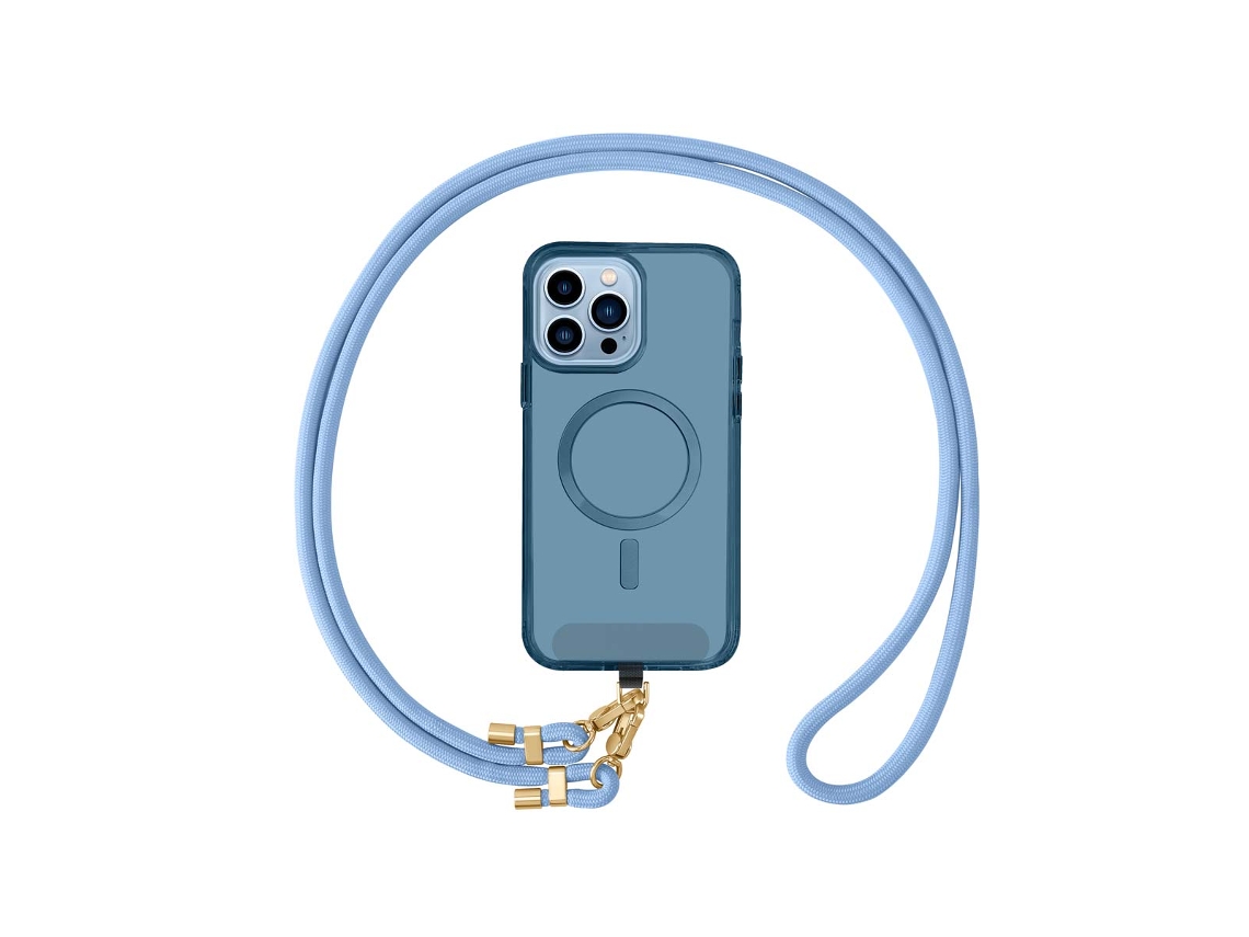 Qu-cordão Ajustável Para Celular Com Gancho Duplo De Metal, Função Anti-perda, Feito De Corrente De Nylon, Acrílico E Poliéster