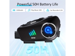 Fone De Ouvido Para Capacete De Motocicleta Com 5.3 Sem Fio, Cancelamento De Ruído Duplo, Ipx6, Compartilhamento De Música, 1000mah, Microfo