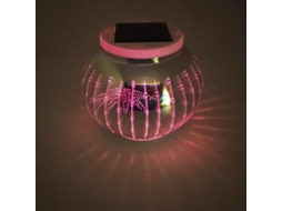 Rebe-lanterna Solar Exterior 3d Electrolítica Com Controle Inteligente Ip55 Impermeável Luz Branca E Degradê Colorido Para Jardim E Pátio