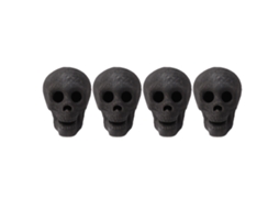 Laxiscreed Conjunto De 4 Caveiras De Cerâmica Para Decoração De Halloween, Fogueira Ou Camping