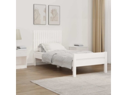 Vidaxl Cabeceira De Parede 95,5x3x60 Cm Madeira De Pinho Maciça Branco