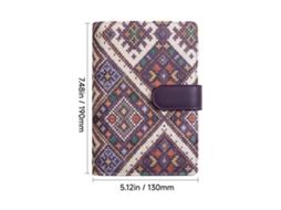 Vintage Ethnic Jacquard Fabric Refillable Notebook, Purple Fabric Cover Only