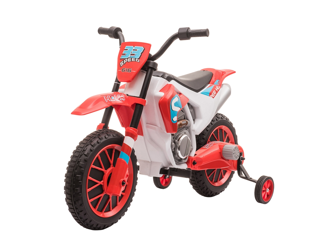 Mota Elétrica Para Crianças Acima De 3 Anos 12v De Brinquedo Infantil Com 2 Rodas De Equilíbrio Velocidade Máx. 8km/h Arranque Suave 106,5x51,5x68cm