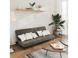 Vidaxl Sofá-cama De 2 Lugares Veludo Cinzento-escuro