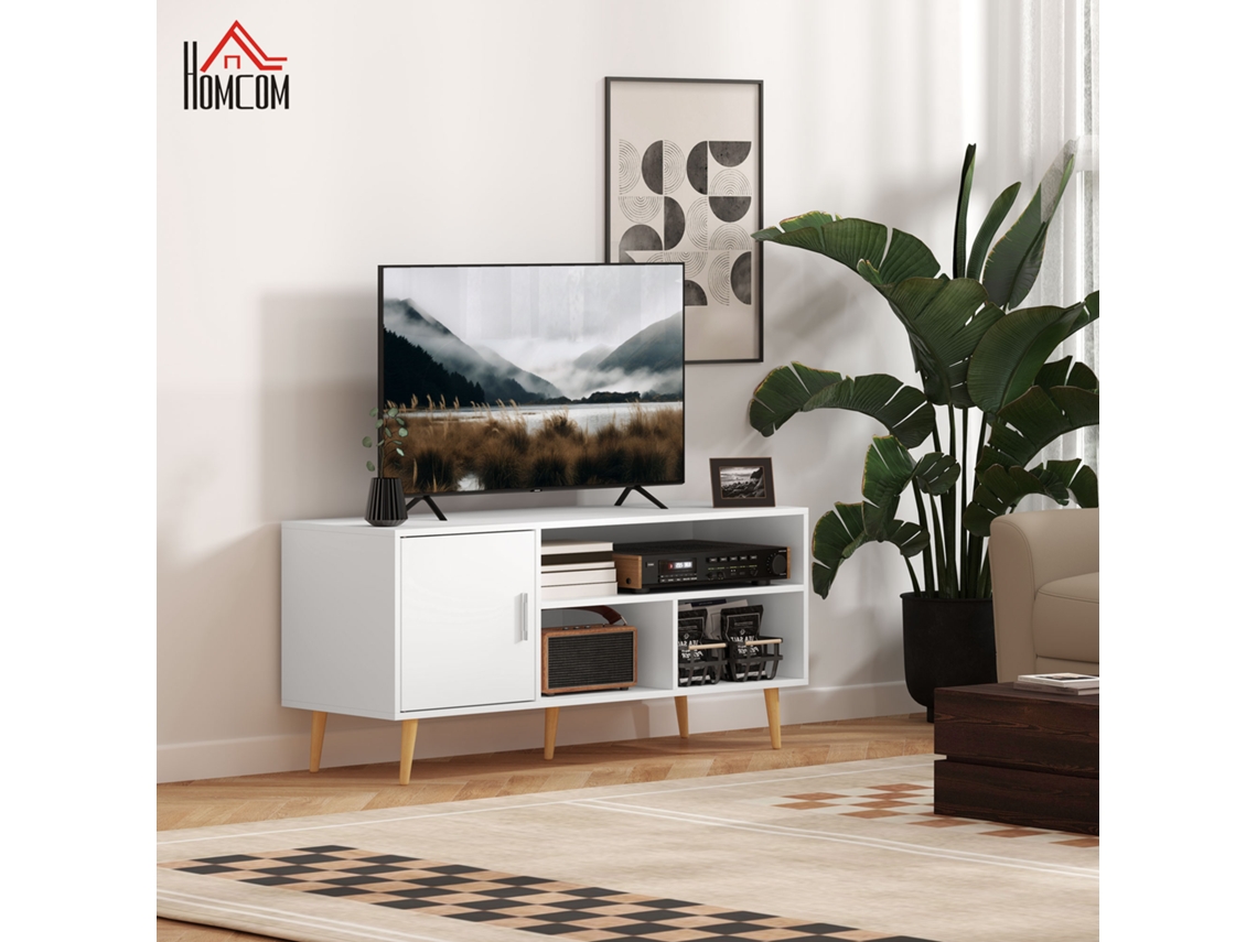 Suporte Para Tv Para Televisores De Até 60 Polegadas, 120x40x55 Cm, Branco.