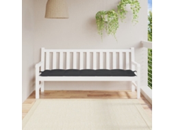Vidaxl Almofadão P/ Banco De Jardim 180x50x7 Cm Tecido Oxford Preto