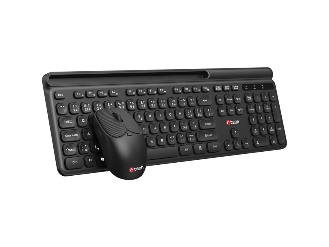 Quallis, Conjunto Semi Fio, Preto, Usb En/sk C Tech