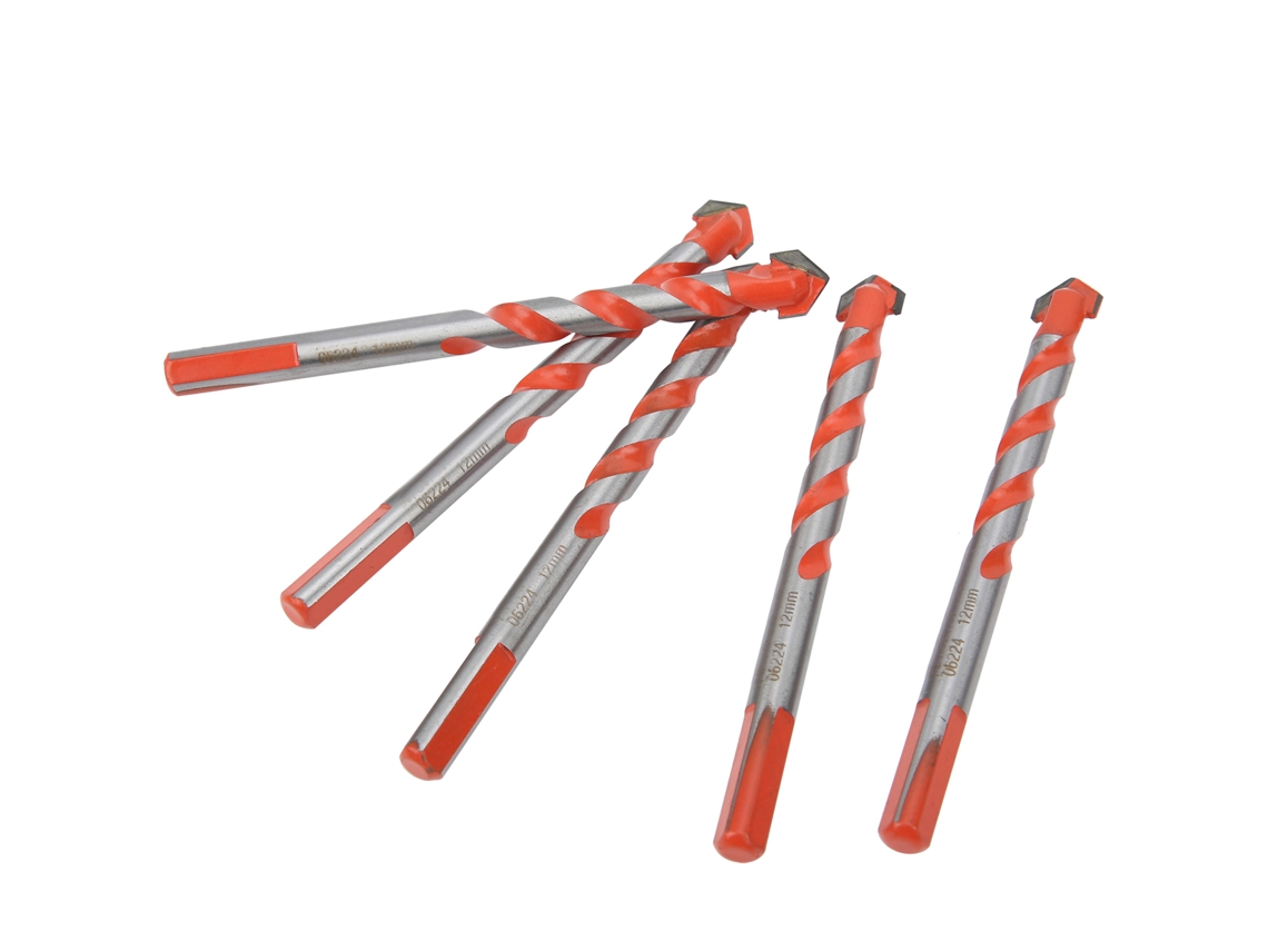 Laxiscreed Conjunto De Brocas Triangulares De Carboneto, 12mm, 5 Peças Para Múltiplas Aplicações