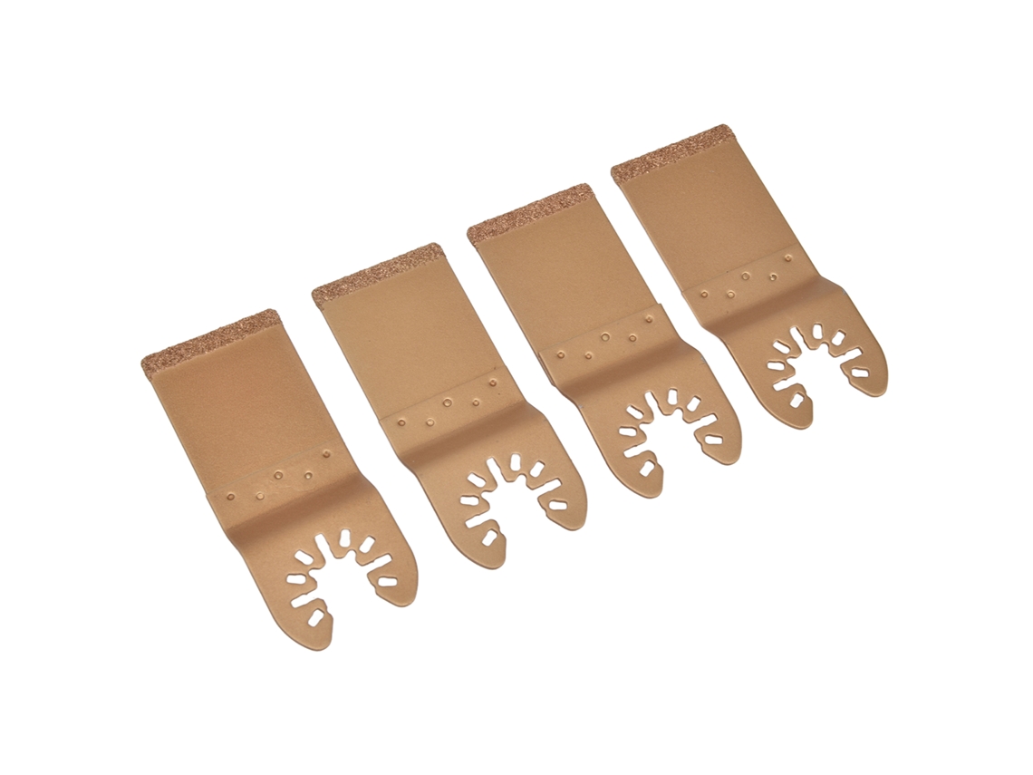 Conjunto de 4 lâminas de serra oscilante de carboneto, lâmina universal para ferramentas oscilantes, para perfuração de madeira e plástico.