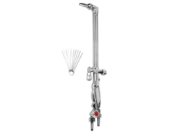 Maçarico de corte em latão galvanizado com 3 tubos para oxigênio, acetileno, propano, aço e chapa de ferro.