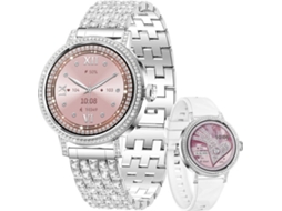 Smartwatch Senhora Chronus I229 Design Leve com Chamadas e 21 Modos Desportivos (Prateado)