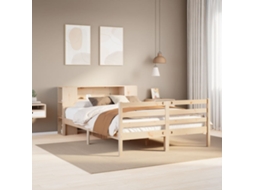 Cama Com Estante Sem Colchão 120x190 Cm Pinho Maciço