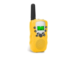 Walkie Talkie Amarelo Recarregável Flkwoh, Walkie Talkie Usb Tipo C Com Vox Para Jogos De Aventura, Caminhadas, Ciclismo Brilvibera