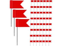 Conjunto De 100 Tachinhas Vermelhas Em Formato De Mapa De Viagem, Com Design Decorativo E Seguro, Ideais Para Murais De