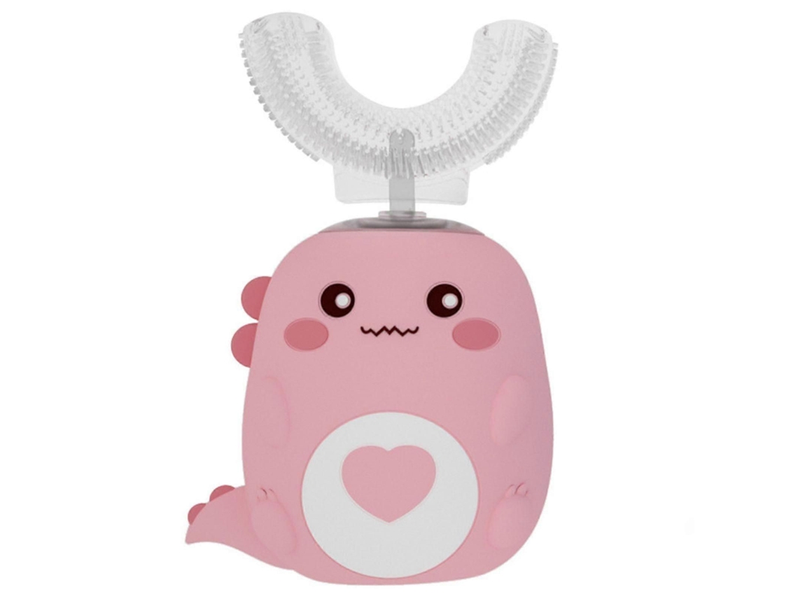 Escova de Dentes Elétrica Infantil em Formato U com Design Animal Desenho Animado e Cerdas Macias Silicone. GOKOCO
