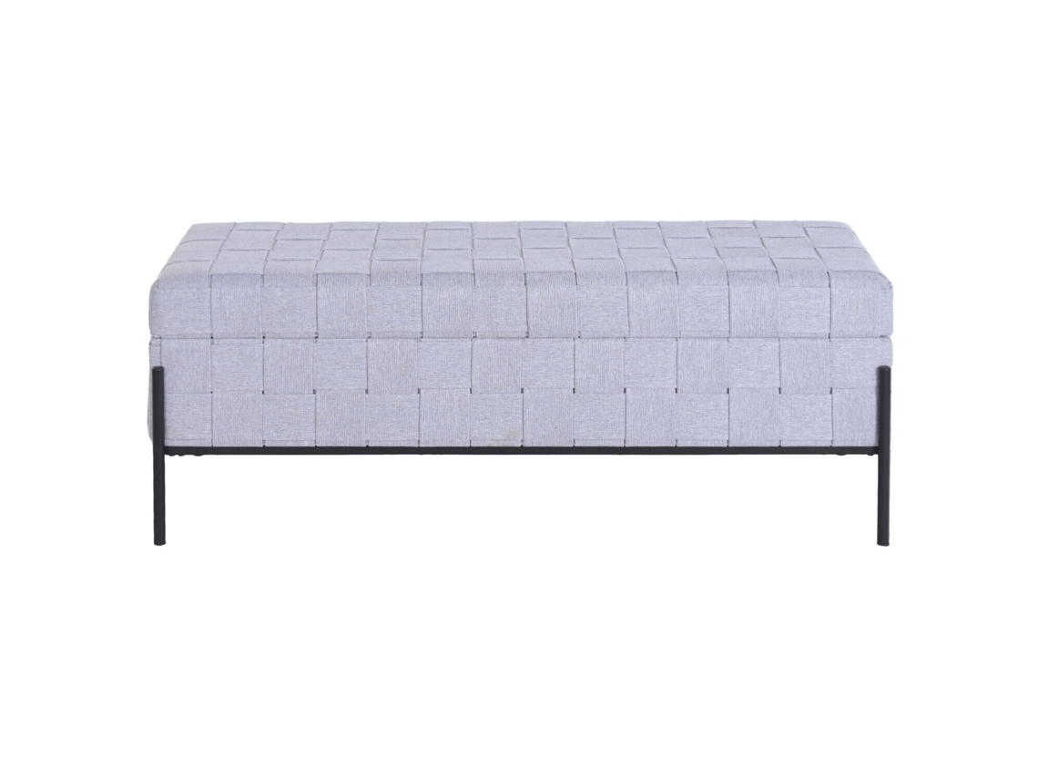 Banco para Sapatos em Poliéster e Metal com Tampa (122x47x45cm) ALEXANDRA HOUSE LIVING