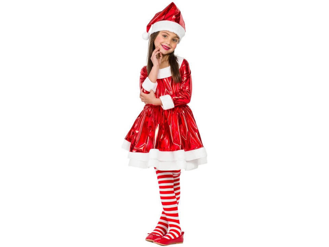 Fato de Menina DISFRAZZES Mãe Natal Eléctrica (Tam: 7 a 9 anos)
