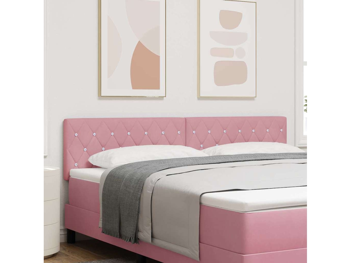 Vidaxl Cabeceira Rosa 180 Cm Veludo