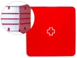 Organizador Paperflow Plástico 3 Estantes para Medicamentos 320X70X320mm Vermelho