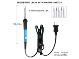 Laxiscreed Conjunto De Ferramentas De Soldar 7 Em 1 Com Controle De Temperatura Para Reparações