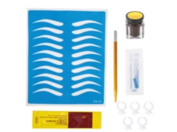 Kit De Prática De Microblading De Sobrancelhas (incluindo Pele De Prática, Caneta De Microblading, Agulhas, Copos De Anel) + Eoocoo