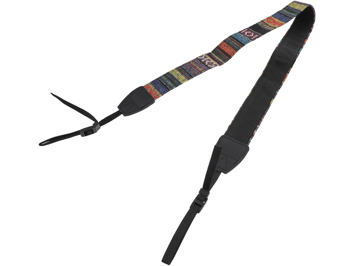 Alça De Pescoço Vintage Preta Em Pp/pu Para Câmera