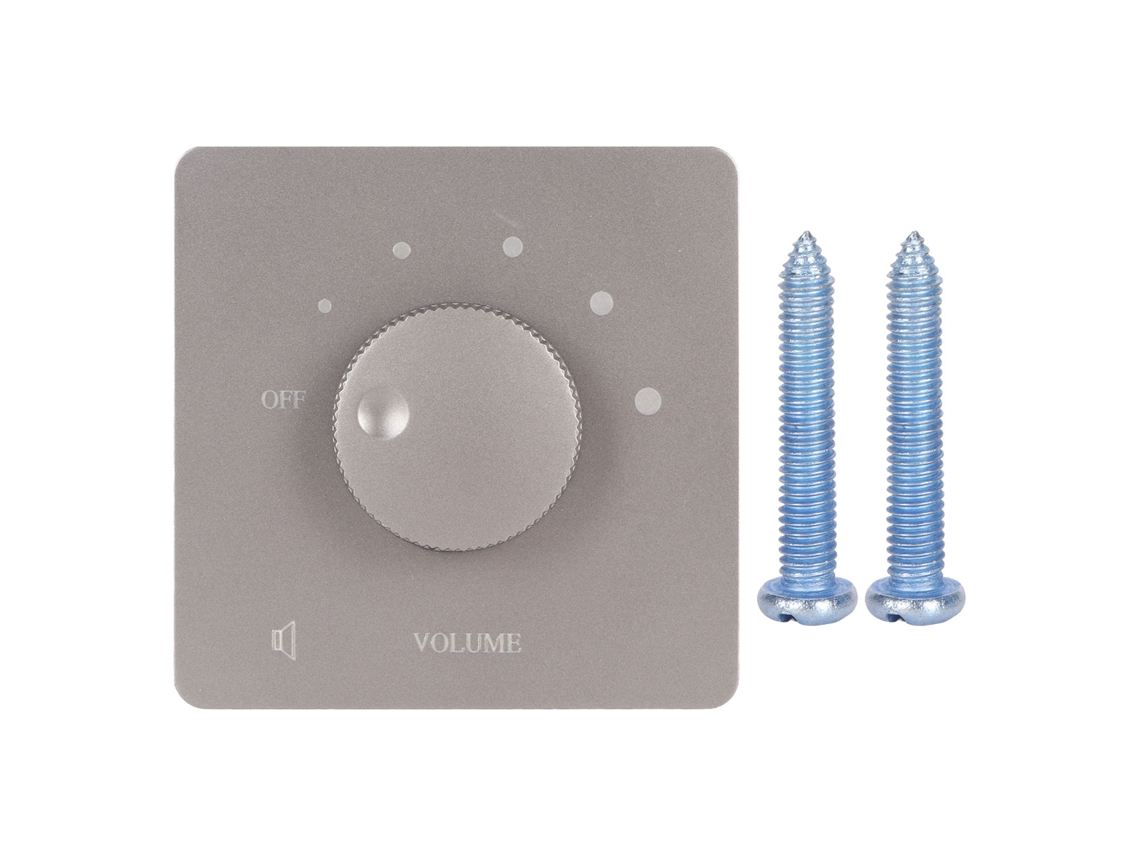 Controlador De Volume Profissional 50w Com Botão De Ajuste De 5 Marchas Para Alto-falantes Domésticos Cinza