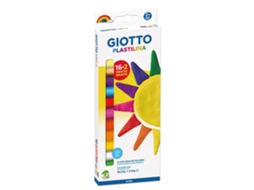 Plasticina Em Barra GIOTTO 270 Grs, 16 Cores + 2 Gratuitas